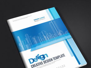 藍色科技通用公司形象畫冊設計——高清AI模板與通信設備銷售宣傳素材