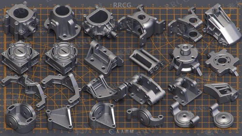 400組科幻硬表面機械零件3D模型合集 設計靈感與雕刻細節指南